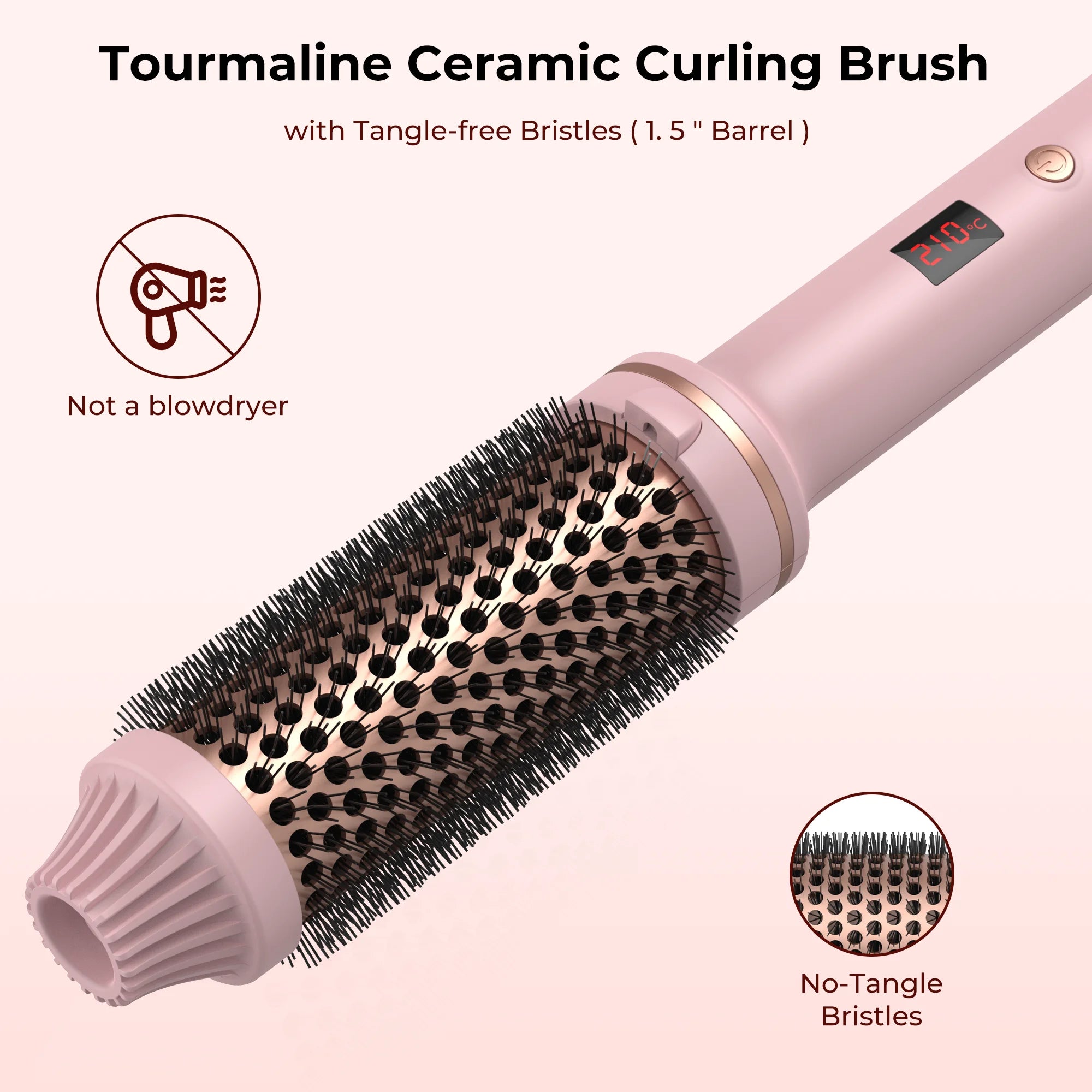 Brosse chauffante en céramique