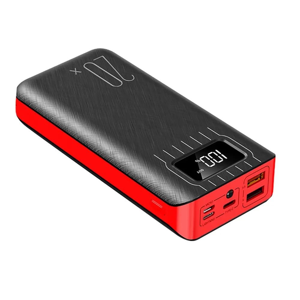 Batterie Externe 20 000 mAh – Double USB + Lampe LED Intégrée